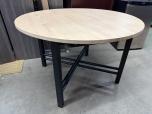 Used Table - Black Base - Light Wood Top - ITEM #:210066 - Img 1 of 3
