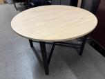Used Table - Black Base - Light Wood Top - ITEM #:210066 - Img 2 of 3