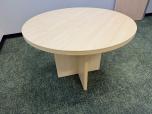 48" Round Conference Table with X-Base, Maple Laminate - ITEM #:210068 - Img 1 of 2