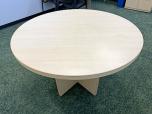 48" Round Conference Table with X-Base, Maple Laminate - ITEM #:210068 - Img 2 of 2