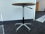 30" Round Mobile Height-Adjustable Cafe / Breakroom Table - ITEM #:210070 - Img 2 of 3