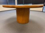 60" Round Oak Veneer Conference Table with Cylinder Base - ITEM #:210072 - Img 5 of 5