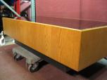 Used 60" Oak & Tinted Glass Top Coffee Table (Lobby / Waiting Room) - ITEM #:215000 - Img 2 of 3