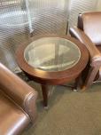 Used End Table - Dark Wood Frame - Glass Top - ITEM #:215019 - Img 1 of 2