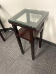 Used Lobby Table Set - Glass Top - Copper Brown Frame - ITEM #:215026 - Img 4 of 5