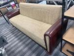 Used Couch With Leather Arms - Fold Down Sleeper - ITEM #:215028 - Img 2 of 4