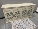 Used Lobby Table Credenza - Grey Wood And Glass - ITEM #:215033 - Img 2 of 7