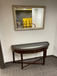 Used Buffet Table With Glass Top And Mahogany Frame - ITEM #:215037 - Img 1 of 2