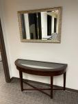 Used Buffet Table With Glass Top And Mahogany Frame - ITEM #:215037 - Img 2 of 2