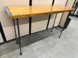 Used High Top Bench Table - Pipe Frame Base - ITEM #:215040 - Img 2 of 2
