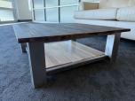 Industrial Square Coffee Table with Metal Frame and Wood Top - ITEM #:215041 - Img 3 of 3