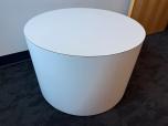 Modern White Cylinder Lobby Table - ITEM #:215043 - Img 1 of 4