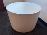 Modern White Cylinder Lobby Table - ITEM #:215043 - Img 2 of 4