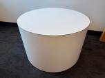 Modern White Cylinder Lobby Table - ITEM #:215043 - Img 3 of 4