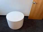 Modern White Cylinder Lobby Table - ITEM #:215043 - Img 4 of 4