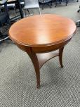Round Wood Lobby Accent Table - 22" Diameter - ITEM #:215044 - Main Image
