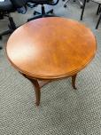 Round Wood Lobby Accent Table - 22" Diameter - ITEM #:215044 - Img 2 of 2