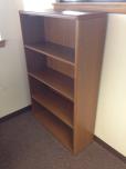 Medium Oak Wood Bookcase with Fixed Shelves - ITEM #:245009 - Img 2 of 2