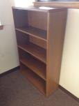 Wood bookcase with medium oak laminate - ITEM #:245009 - Img 2 of 2