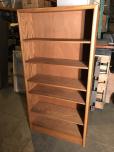 Oak Veneer 5-Shelf Bookcase, 72" Tall - ITEM #:245044 - Img 2 of 2