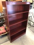 4-shelf bookcase with dark cherry finish - ITEM #:245054 - Thumbnail image 1 of 3