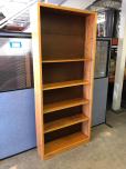 Oak bookcase with adjustable shelves - 84H - ITEM #:245055 - Img 1 of 2