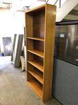 Oak bookcase with adjustable shelves - 84H - ITEM #:245055 - Thumbnail image 2 of 2
