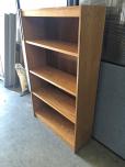Oak bookcase with three adjustable shelves - 60H - ITEM #:245056 - Img 2 of 2