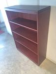 Bookcase with 3 adjustable shelves - mahogany veneer finish - ITEM #:245080 - Thumbnail image 2 of 4