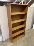 Oak laminate bookcase with solid back - ITEM #:245084 - Thumbnail image 2 of 2