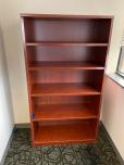 Used Used Cherry Laminate Bookcase - Five Shelves 
