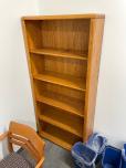 Used Tall Oak Bookcase - 5 Shelves - ITEM #:245090 - Img 1 of 2
