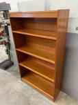 Used Bookcase With Medium Tone Veneer Finish - 4 shelves - ITEM #:245098 - Thumbnail image 1 of 2