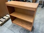 Used Wood Bookcase - Medium Oak Veneer - 2 Shelves - ITEM #:245101 - Img 1 of 4