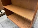 Used Wood Bookcase - Medium Oak Veneer - 2 Shelves - ITEM #:245101 - Img 4 of 4
