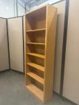 Used Oak Bookcase - Five Adjustable Shelves - ITEM #:245111 - Img 1 of 3