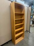 Used Oak Bookcase - Five Adjustable Shelves - ITEM #:245111 - Img 3 of 3