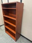 Used Bookcase - Cherry Laminate - Reeded Edge - ITEM #:245118 - Img 2 of 3