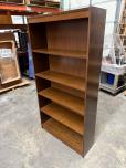 Used Bookcase With Dark Walnut Veneer Finish - ITEM #:245121 - Img 2 of 3