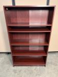 60"H 5-Shelf Wood Bookcase, Mahogany Finish - ITEM #:245130 - Img 2 of 2
