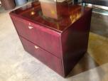 2-drawer lateral file with mahogany veneer - ITEM #:255002 - Img 2 of 3
