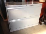Used 2-drawer Lateral File Cabinet With Grey Finish 