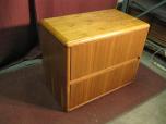 Lateral 2-drawer file cabinet - oak veneer finish - ITEM #:255024 - Thumbnail image 1 of 4