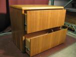 Lateral 2-drawer file cabinet - oak veneer finish - ITEM #:255024 - Thumbnail image 2 of 4