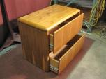 Lateral 2-drawer file cabinet - oak veneer finish - ITEM #:255024 - Thumbnail image 3 of 4
