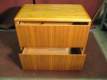 Lateral 2-drawer file cabinet - oak veneer finish - ITEM #:255024 - Thumbnail image 4 of 4
