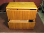 Lateral 2-Drawer File Cabinet - Oak Veneer Finish - ITEM #:255024 - Img 4 of 4