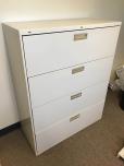 Used HON 4-drawer lateral file cabinet with putty finish 