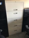Used Steelcase 5-drawer lateral file with putty finish 
