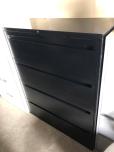 Used Hon 4-drawer lateral file cabinet with black finish 